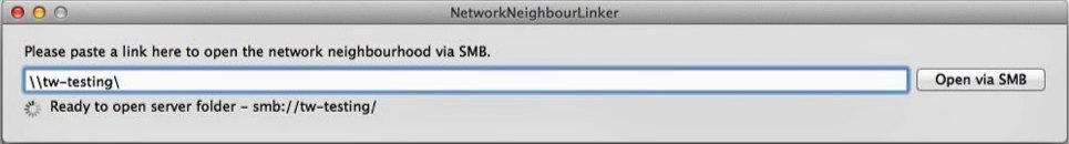 NetworkNeighbourLinker 1.0 : Main window