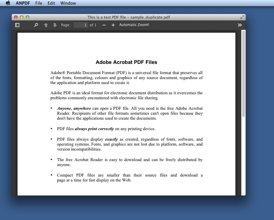 AN PDF 3.1 : Main window