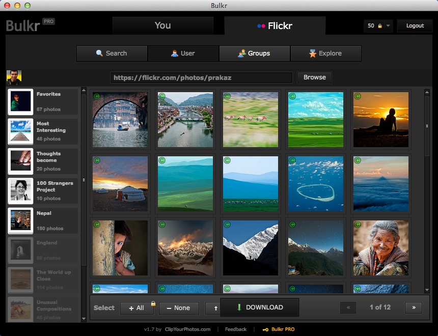 Bulkr 1.7 : Browsing Flickr User Uploads