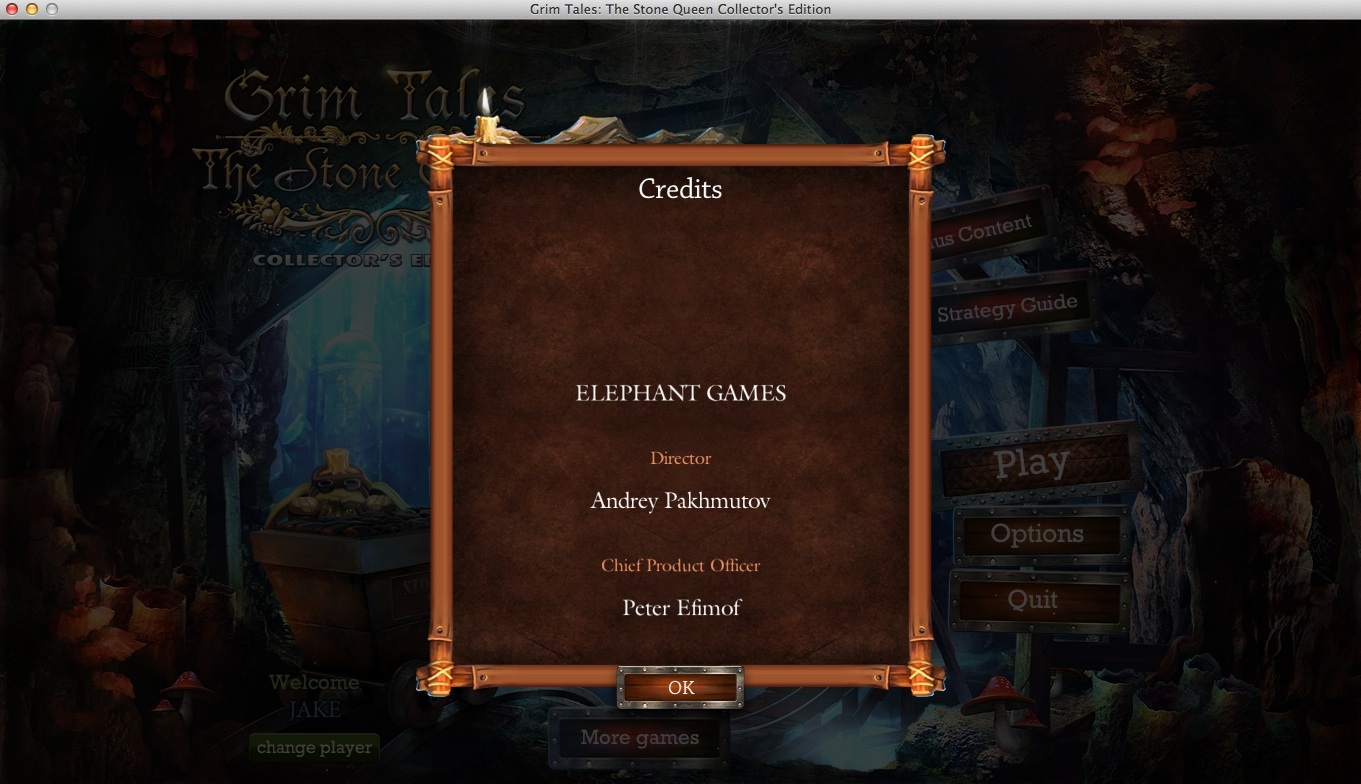 Grim Tales: The Stone Queen Collector's Edition 2.0 : Credits Window