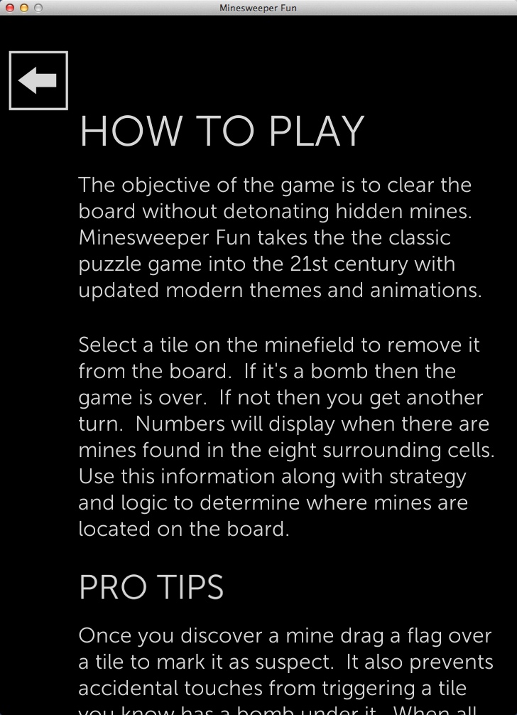 Minesweeper Fun 1.1 : How To Play Window
