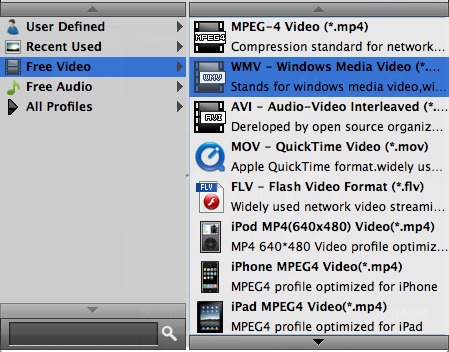 Free MXF Converter 6.3 : Output Options