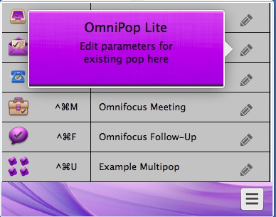 OmniPopLite 3.0 : Main Menu Window