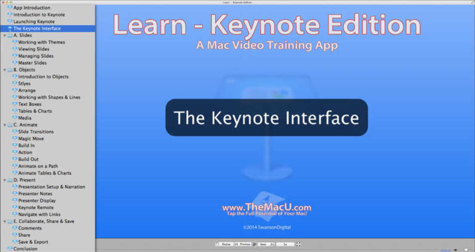Learn - Keynote Edition 3.0 : Main Window