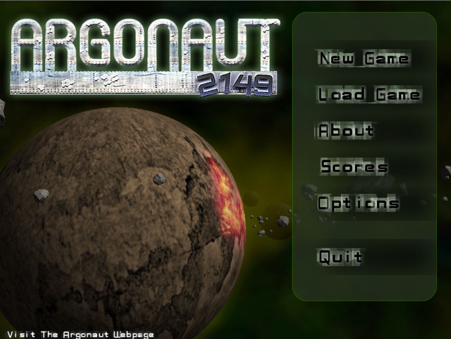 Argonaut 1.2 : Main menu