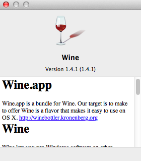 WineBottler 1.4 : About