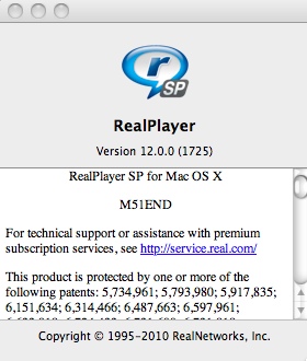 RealPlayerSP 12.0 : Main window