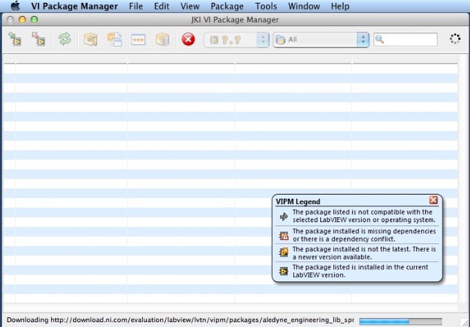 VI Package Manager 2014.0 : Main Window