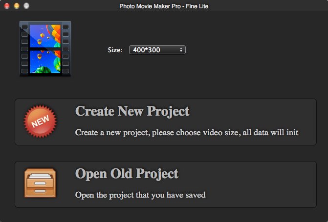 Photo Movie Maker Pro - Fine 3.1 : Main window