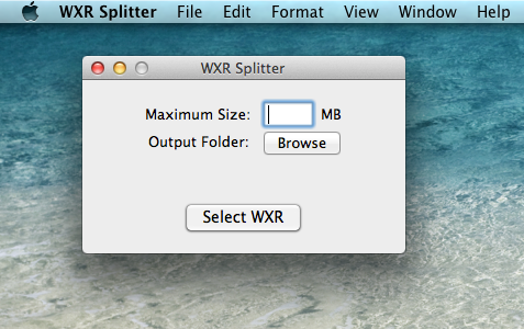 WXR Splitter 1.0 : Main Window