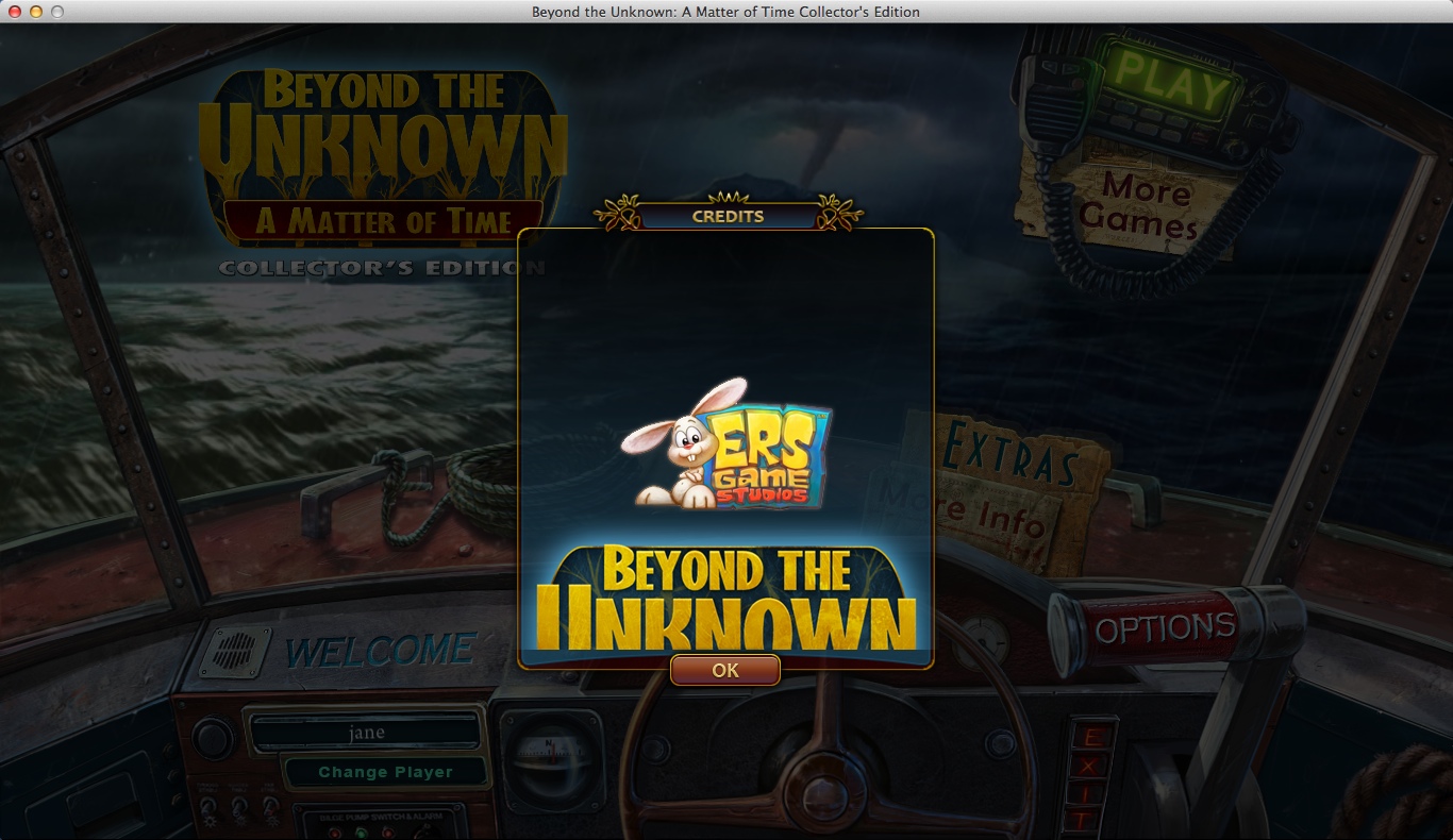 Beyond the Unknown: A Matter of Time Collector's Edition 2.0 : Credits Window