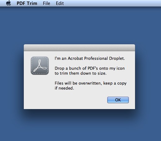 PDF Trim 1.0 : Main window