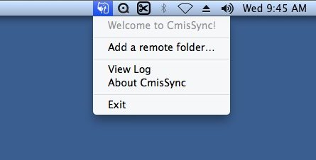 CmisSync 1.2 : Main window
