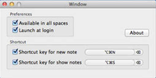 Quick Reminder Note 1.0 : Main Window