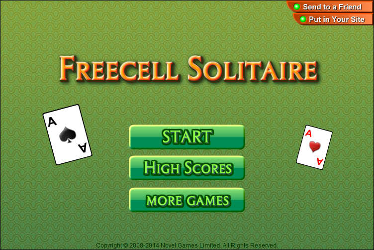 Freecell Solitaire 1.3 : Main Window