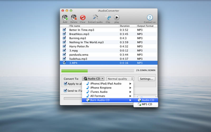 iAudioConverter for Mac 2.1 : Main Window