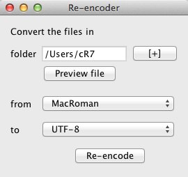 Reencoder 0.2 : Main Window