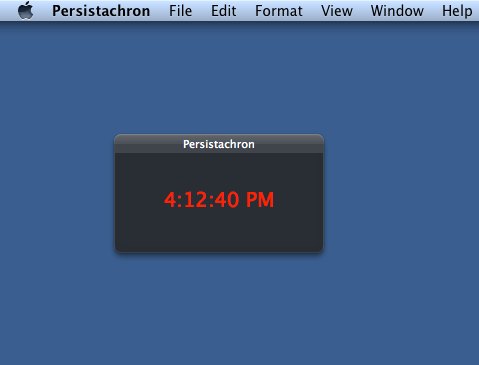 Persistachron 1.0 : Main window