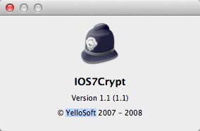 IOS7Crypt 1.1 : About Window