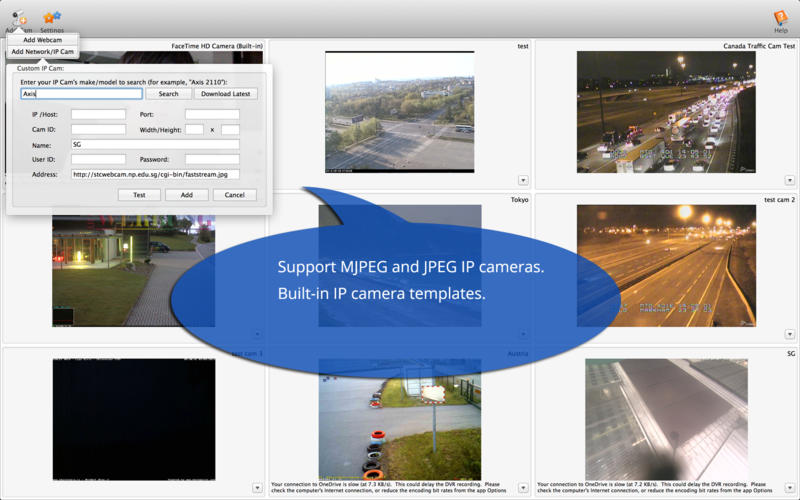 DVR.Webcam - OneDrive Edition 1.4 : Main Window
