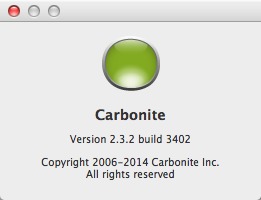 Carbonite 2.3 : About Window