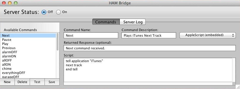HAM Bridge 1.0 : Main Window