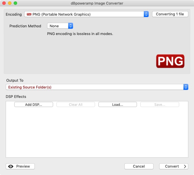 Image Converter 1.5 : Select Target Format
