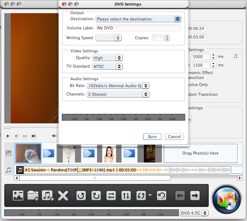 Xilisoft Photo DVD Maker 1.5 : Configuring Output Settings