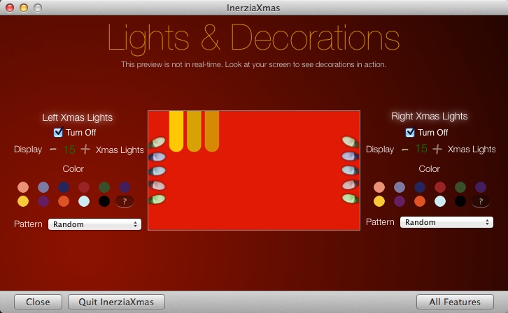 InerziaXmas 2.2 : Configuring Lights And Decorations Settings