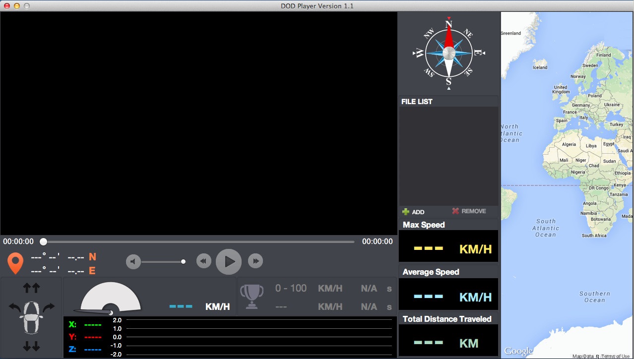 DOD Video Player 1.1 : Main Window