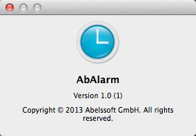 AbAlarm 1.0 : About Window