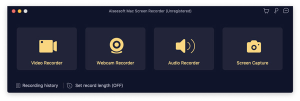 Aiseesoft Mac Screen Recorder 2.0 : interface