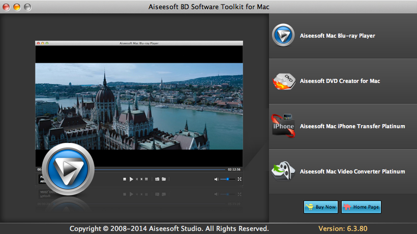 Aiseesoft BD Software Toolkit for Mac 6.5 : Main Window