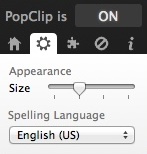 PopClip 1.5 : Program Preferences