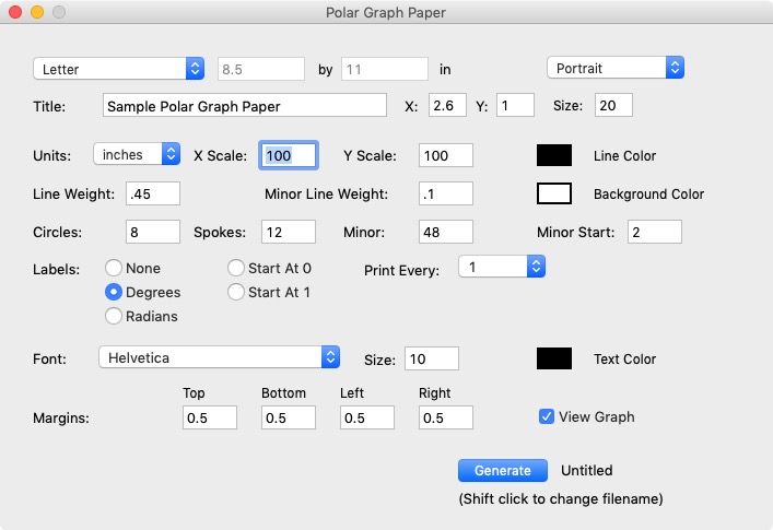 Graph Paper Maker 3.0 : Main Screen