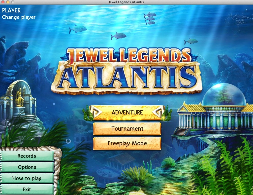 Jewel Legends: Atlantis 1.0 : Main Menu