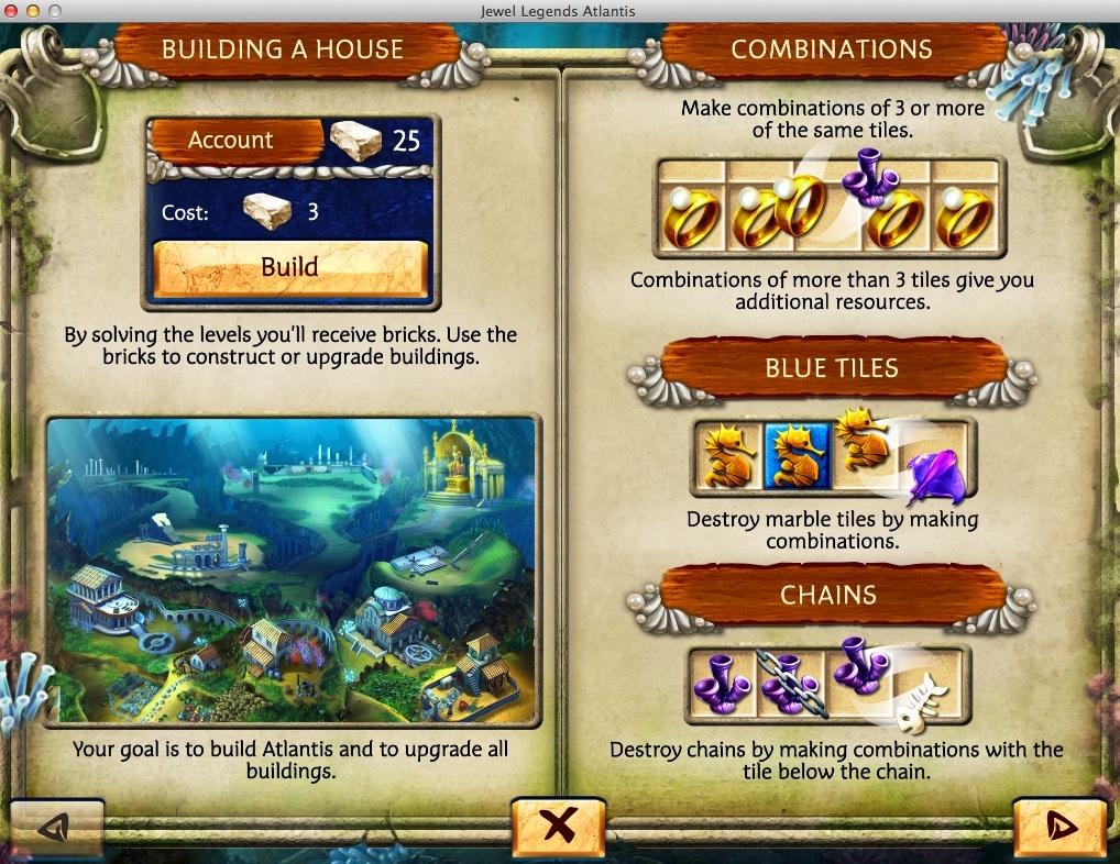 Jewel Legends: Atlantis 1.0 : Help Guide