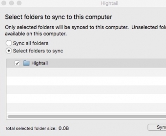 Selecting Folders For Sync