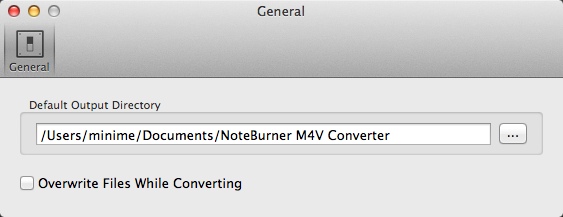 NoteBurner M4V Converter for Mac 4.1 : Program Preferences