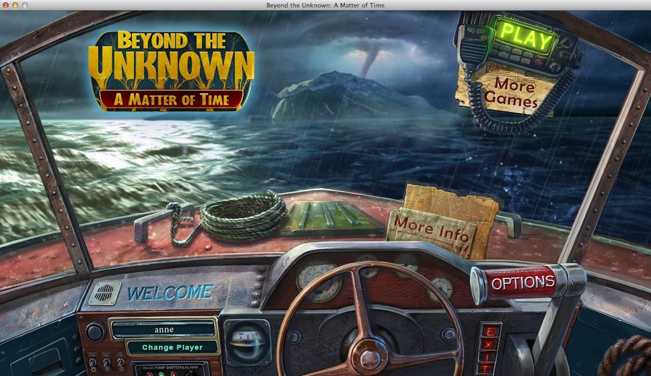 Beyond the Unknown: A Matter of Time 1.0 : Main Menu
