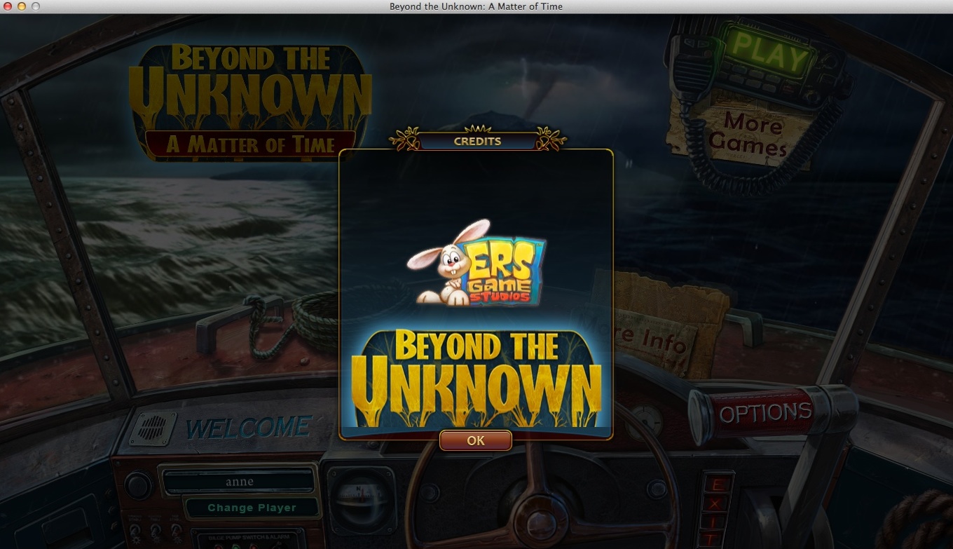 Beyond the Unknown: A Matter of Time 1.0 : Credits Window