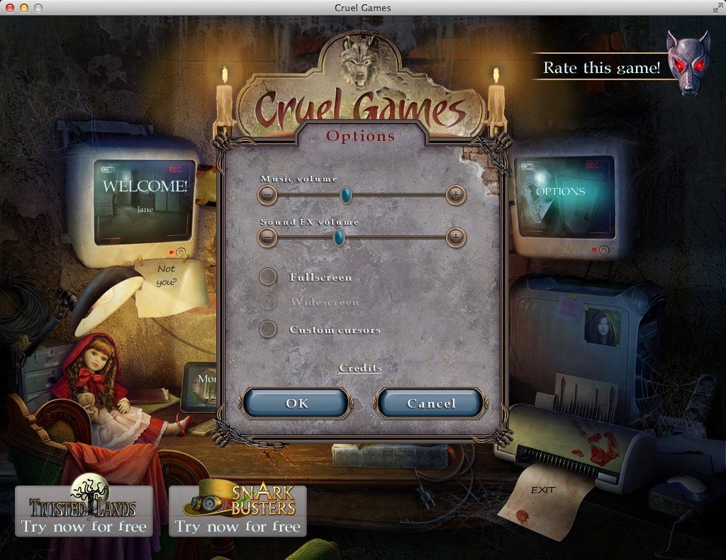 Cruel Games: Red Riding Hood 1.1 : Game Options