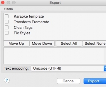 Exporting Subtitle File