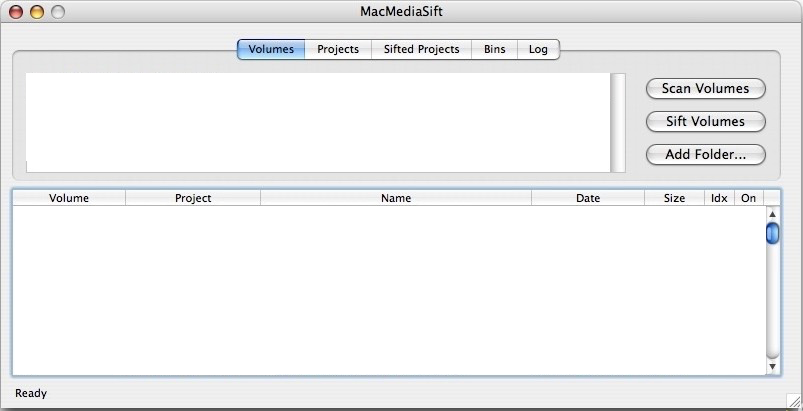 MacMediaSift 1.0 : Main window