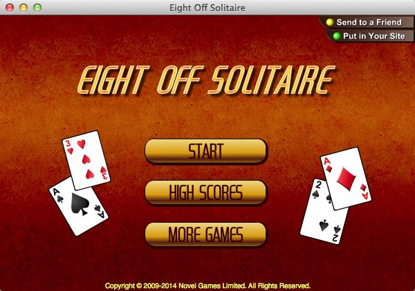 Eight Off Solitaire 1.3 : Main Window