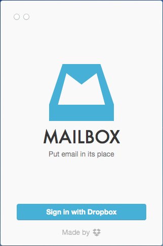 Dropbox Mailbox 0.3 beta : Main window