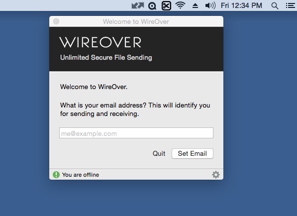 WireOver 1.0 : Main window