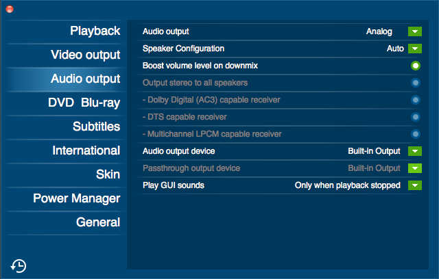 Leawo Blu-ray Player 1.8 : Audio Output