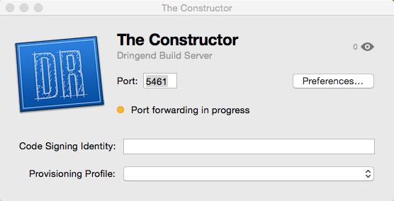 The Constructor 1.1 : Main window