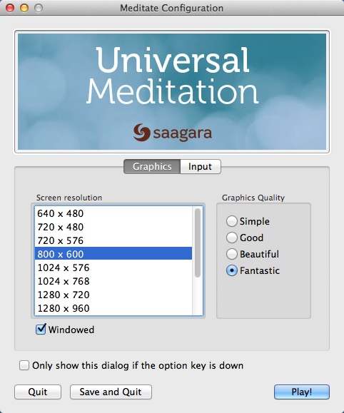 Universal: Meditation 1.9 : Program Preferences